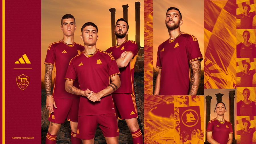 AS Roma and adidas unveil the club's 2023-24 home kit